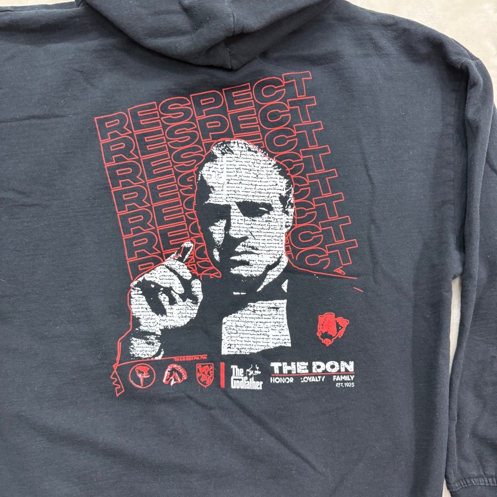 The Godfather Graphic Hoodie Black Men's Pullover Long Sleeve - Picture 4 of 8